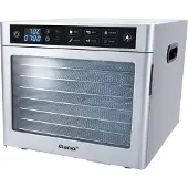 Steba Electronic mat-dehydrator ED 80 Steel Deluxe i rustfritt stål, 500 watt, tørkeareal 30cm x 28cm per nivå