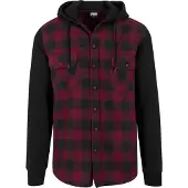 Urban Classics Hooded Ed Flanell Sweat Leeve Skjorte Med Lange Ermer