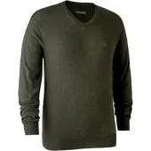 Deerhunter Kingston Knit with V-Neck Green Melange XL