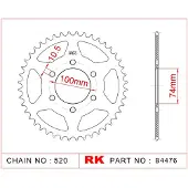 Rk 4476 520 Bakre Tannhjul