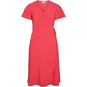 Vila Lovie Wrap Kortermet Midi-kjole
