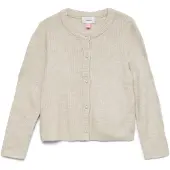 Vero moda Lefile cardigan rund hals med perler lys beige (146/152)
