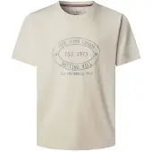 Pepe Jeans for man. PM5010314 Gon T-shirt off-white (S), Casual, Cotton, Short sleeve