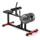 Vevor sittende leggmaskin, leggløftmaskin med kapasitet på 440 pund, sittende leggløft og beinøvelse hjemmegym, leggtreningsutstyr, spesialmaskin for underkropp, passer til 1/2 tommers vektskiver