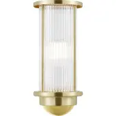 Nordlux Utendørs vegglampe Linton, messing, 30 cm høy, IP54