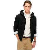 Superdry for man. M2014128A Hooded sweatshirt with zip and logo Essential black (XXL), Casual, Cotton