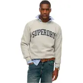 Superdry for man. M2014090A Athletic Essential gray sweatshirt (XXL), Casual, Grey, Cotton