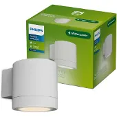 Philips utendørs vegglampe Fylx, hvit, metall, IP44, GU10