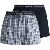 BOSS for man. 50480056 Pack 2 NOS EW 2P boxer shorts blue, navy (XXL), Homewear, Cotton