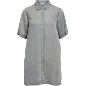 Object Frame Regular Denim Kort Ermet Kort Kjole