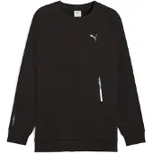 Puma PUMATECH Relaxed Crew Sweat Men, Clothing, Black, L