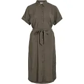 Vila Hula Shirt Kortermet Midi-kjole