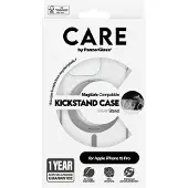 CARE by PanzerGlass Feature Case Transparent w. Silver Kickstand & MagSafe iPhone 15 Pro