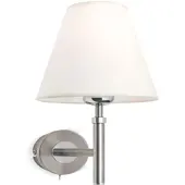 Orion Nikkel-vegglampe Lilly med stoffskjerm