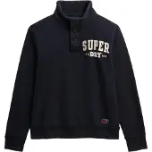 Superdry for man. M2014013A Vintage Athletic Half navy jumper (M), Casual, Cotton