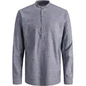 Jack & Jones Summer Half Placket Linen Skjorte Med Lange Ermer