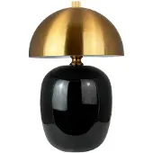 Dyberg Larsen LED-bordlampe Manhatten, svart/messing