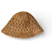 Twinset for woman. 261TO5420 Brown crochet hat (OSFA), Casual, Viscose
