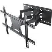 Art AR-87 - Brakett - justerbar dobbelarm i full bevegelse - for LCD-TV - metall - svart - skjermstørrelse: 40-80 - veggmonterbar