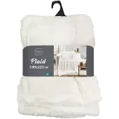 Douceur D`Interieur pledd i myk kunstpels, NATURAL