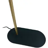 Dyberg Larsen gulvlampe Arch, svart/messing, 143 cm