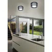 HELESTRA Canio taklampe av glass, klar utvendig