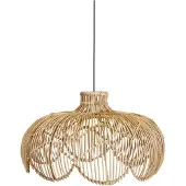 PR Home Utendørs pendellampe Belle, naturlig rotting, Ø 43 cm, stikkontakt IP44