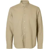 Selected Regclay Linenblend Skjorte Med Lange Ermer