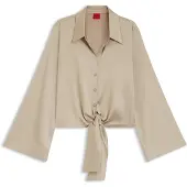 HUGO Errika 10260682 Red Langermet Bluse
