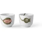 Kähler Hammershi Poppy Egg Cup-5 Cm-2 Pieces Eggplate