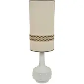 Market Set Gulvlampe Jimmy, hvit/beige, kant, 121 cm