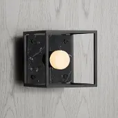 Buster + Punch vegglampe Caged Wall small, marmor svart