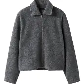 LMTD Overgangsjakke - Kort - NlfBaria - Dark Grey Melange - - 13-14 år (158-164) - Overgangsjakke