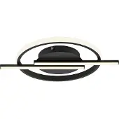 JUST LIGHT . Korsa LED-taklampe, svart, Ø31 cm, dimbar