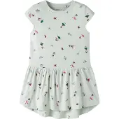 Name it Kjole - Noos - NmfVigga - Pale Aqua/Fairy Garden - - 5 år (110) - Kjole