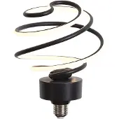 LUEDD E27 LED dekorpære svart spiral 6W 370 lm 3000K