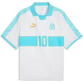 Puma Olympique de Marseille KING Retro Jersey Men, Football, White/Aqua, M