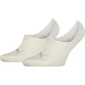 Puma Unisex High Cut Footie Socks (2-Pack), Men, Oatmeal, 39-42