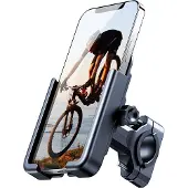 Wozinsky metal bicycle phone holder - scooters black (WBHBK3)