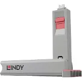 Lindy 40425, Portblokkering + nøkkel, USB Type-C, Rosa, 5 stykker, 10 g