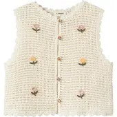 Lil´ Atelier Lil' Atelier Vest - Strikk - NmfFlora - Coconut Melk - - 5 år (110) - Vest