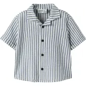 Name it Skjorte - NmmFedenis - Vintage Indigo/Cloud Danser - - 3 år (98) - Skjorte K/E