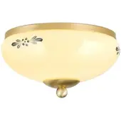 Orion Taklampe Landhaus messing krem blå Ø 21 cm