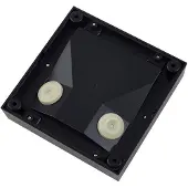 LINDBY utendørs LED-vegglampe Muro, svart, PC, sett med 2 stk