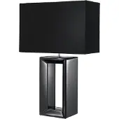 Searchlight Bordlampe i tekstil Mirror, svart