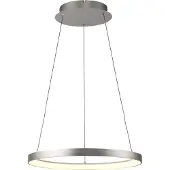 Paul Neuhaus LED-hengelampe Hoop, aluminiumsfarget, Ø 57 cm, dimbar