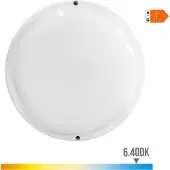 EDM Rund Led-vegglampe Med Skumrings-og Bevegelsessensor 6400k 18w 1820 Lumens