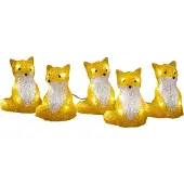 Konstsmide LED-lysfigur rev, 5 stk som kjede
