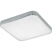 Eglo Manilva 1, Overflatebehandlet, firkant, 3000 K, IP44, Kromfarget, Hvit
