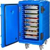 Vevor Isolert Matpanneholder, 127 Qt Varmeboks for Catering, Matboksholder med Doble Spenner, Frontmatet Matvarmer med Håndtak, Endemater med Hjul for Restaurant, Kantine